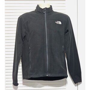 The North Face Mens Black Windwall Full Zip Stand Collar Fleece Jacket Sz M 2896